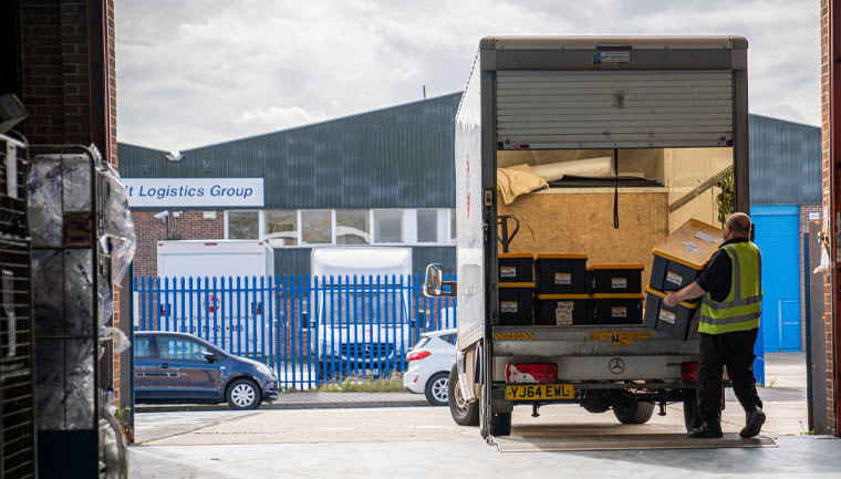 Toys and aid loaded into luton van for people fleeing Ukraine